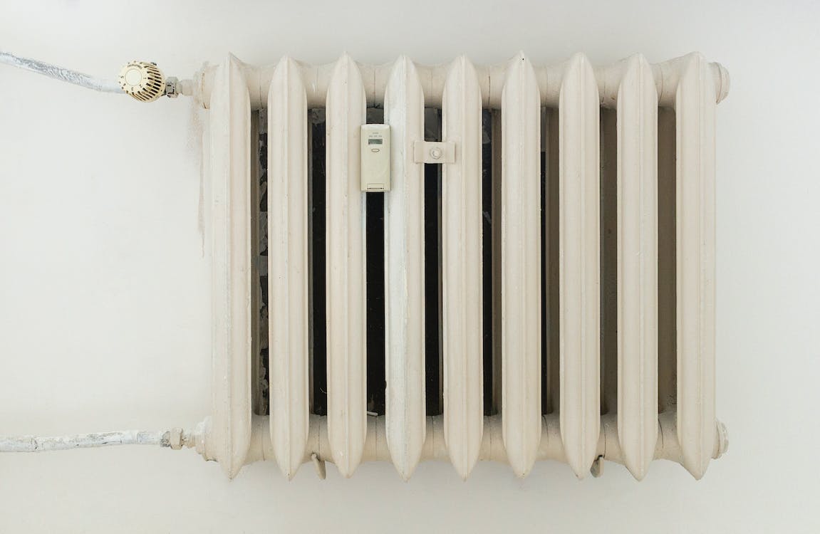 a close up of a heater
